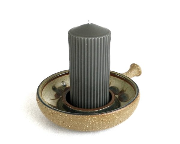 Vtg Søholm Soholm Bornholm Denmark Erika Handmade Stoneware Candleholder 1960s Danish Pottery