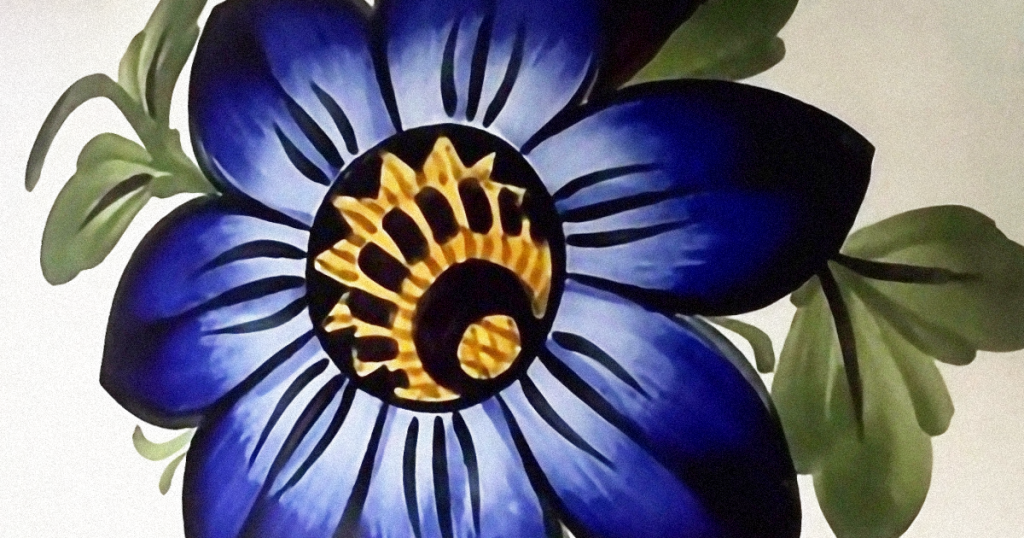 Aluminia blue flower